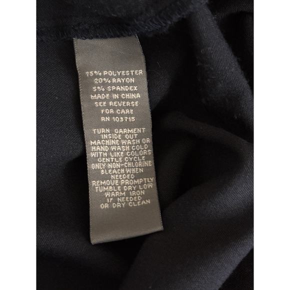 Sharagano Women Shift Collared Zip Up Size 6Dress 4 Pockets Navy Blue - Picture 7 of 10